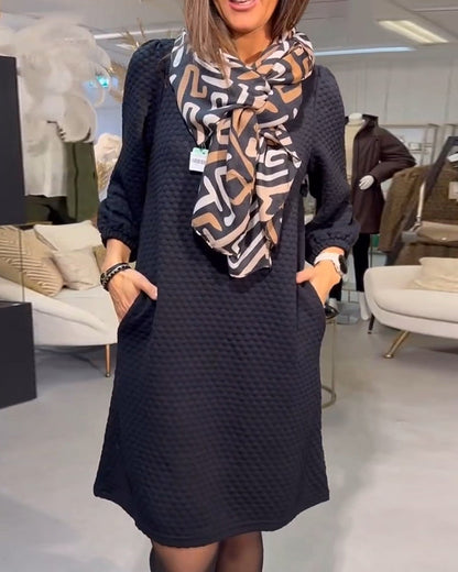 Elegancka jednolita sukienka