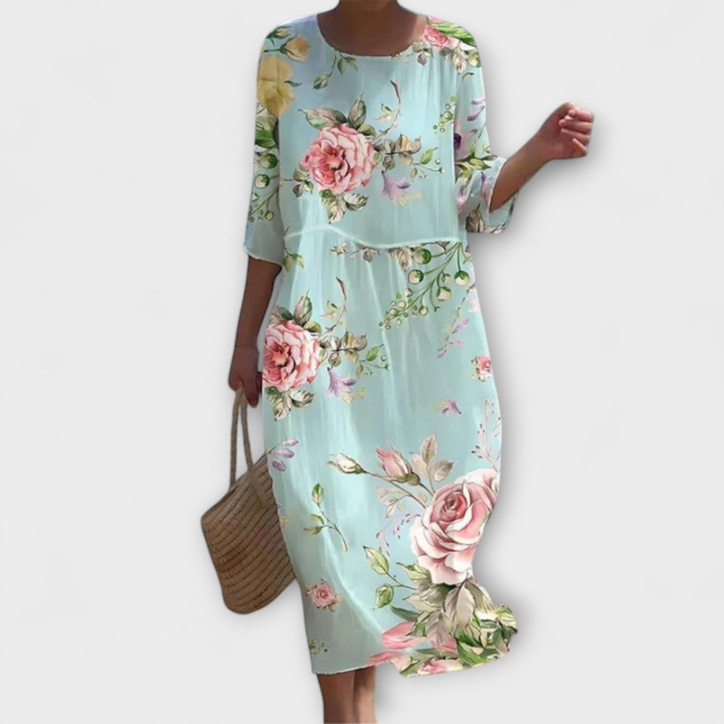 Miranda - Stylowa Sukienka Maxi w Kwiaty