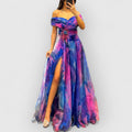 Rhea | Premium-Maxikleid z błyszczącego jedwabiu