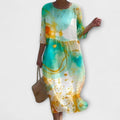 Miranda - Stylowa Sukienka Maxi w Kwiaty