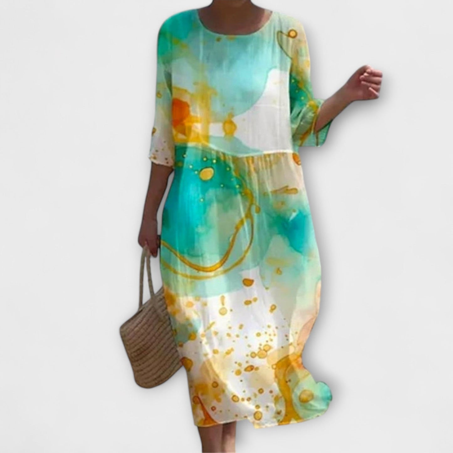 Miranda - Stylowa Sukienka Maxi w Kwiaty