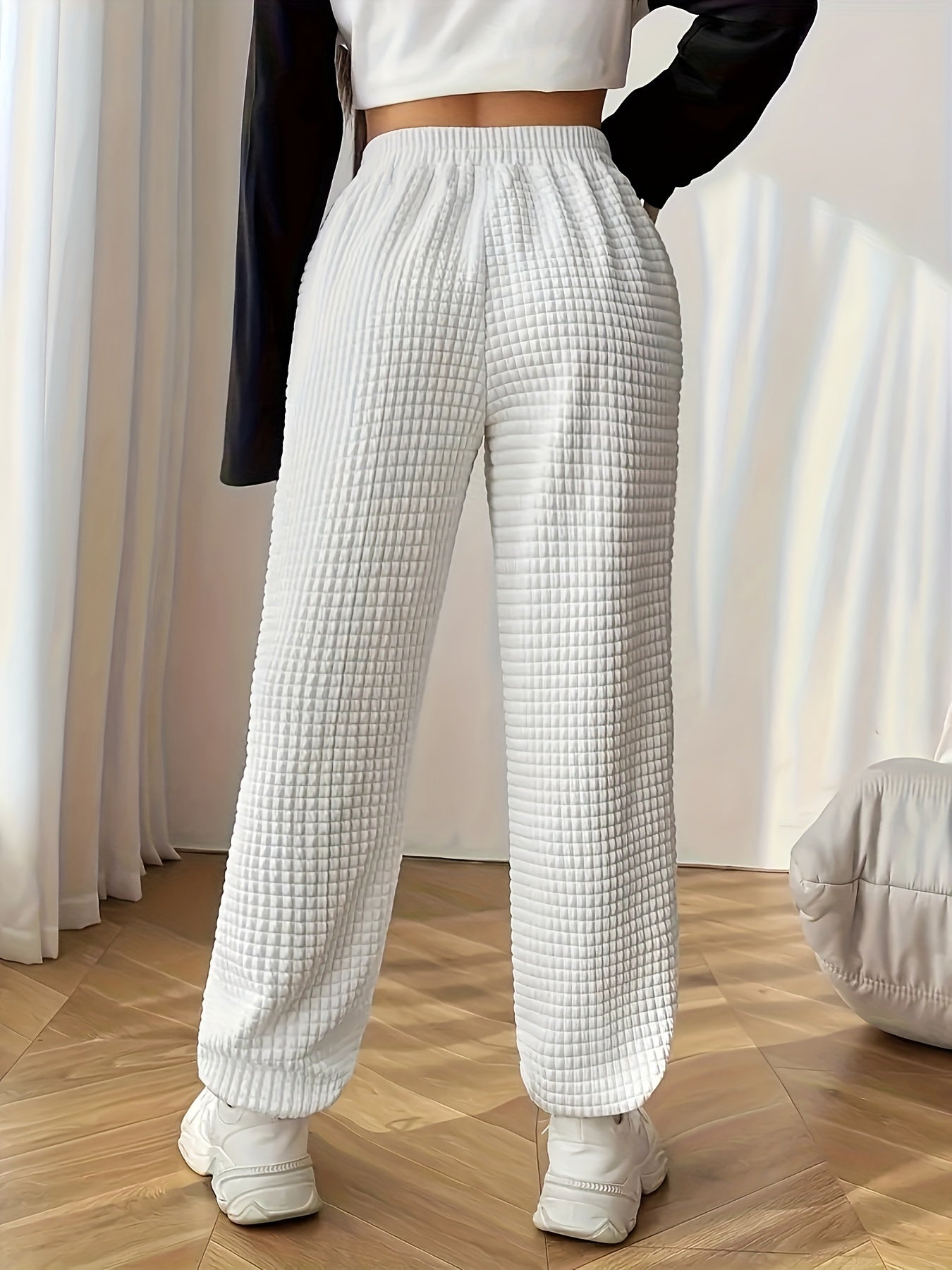 Emma | Casual wafelowe spodnie treningowe damskie