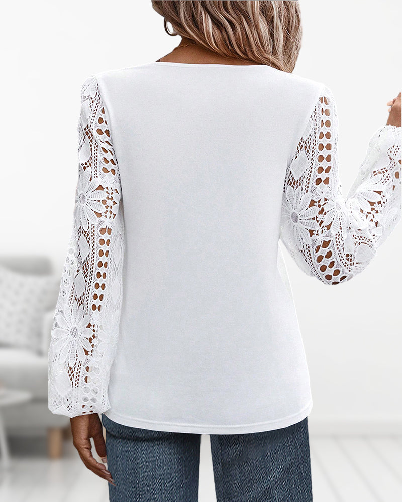 Casual chique koronkowy top
