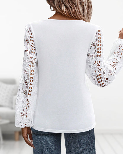 Casual chique koronkowy top
