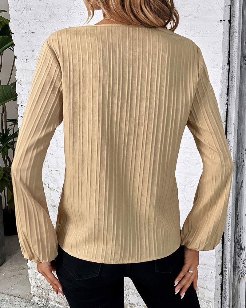 Elegancki top z długim rękawem