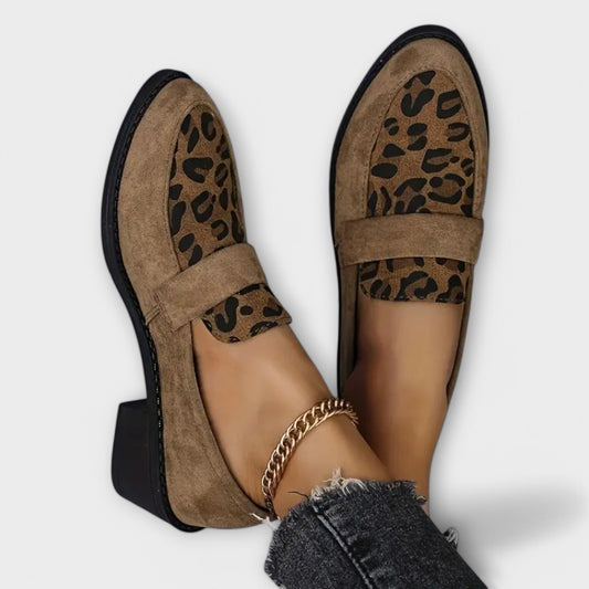 Eleganckie Damskie Buty z Printem w Lamparta