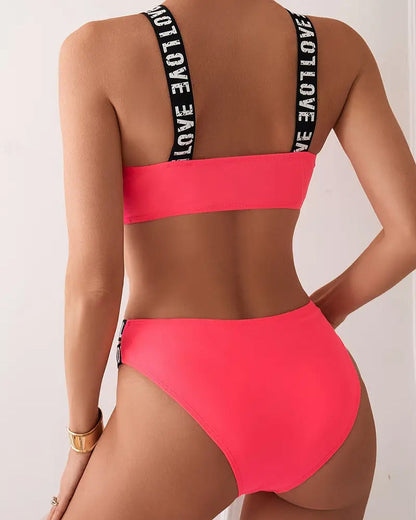 Biustonosz Bikini z ramiączkami na literę, dwuczęściowy