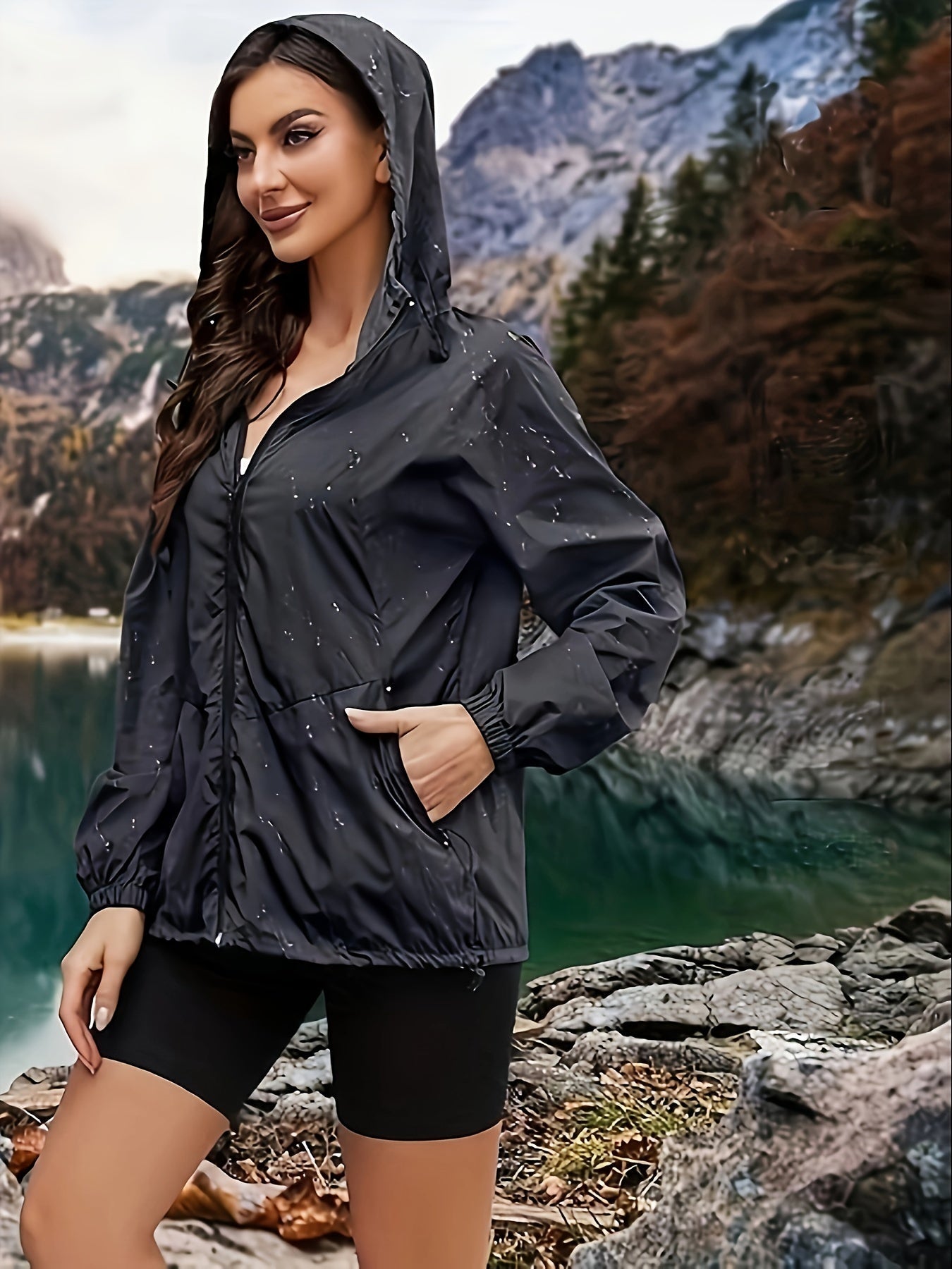 Nina | Kurtka sportowa plus size z kapturem