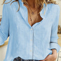 Lotte | Casual lniany shirt z długim rękawem