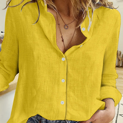 Lotte | Casual lniany shirt z długim rękawem