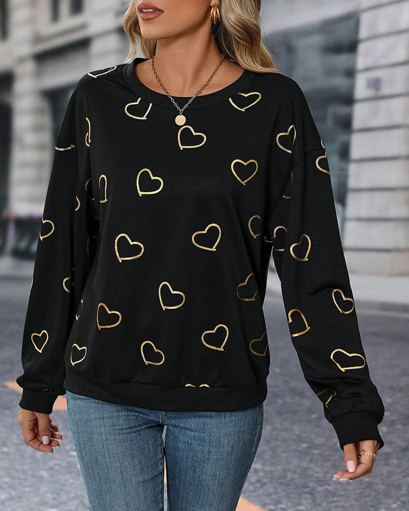 Prosta bluza z wzorem serca