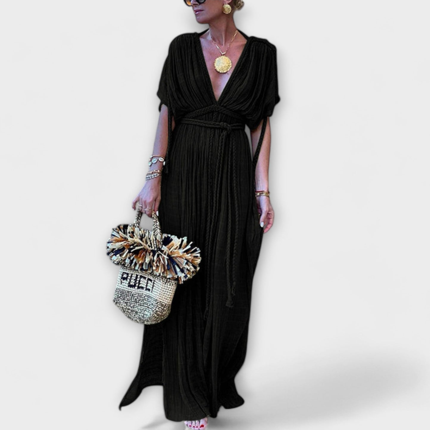 Sukienka Kimono-Maxikleed w Stylu Greckim