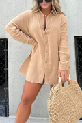 Lekka Sukienka Koszulowa z Wiązaniem – Casual Chic