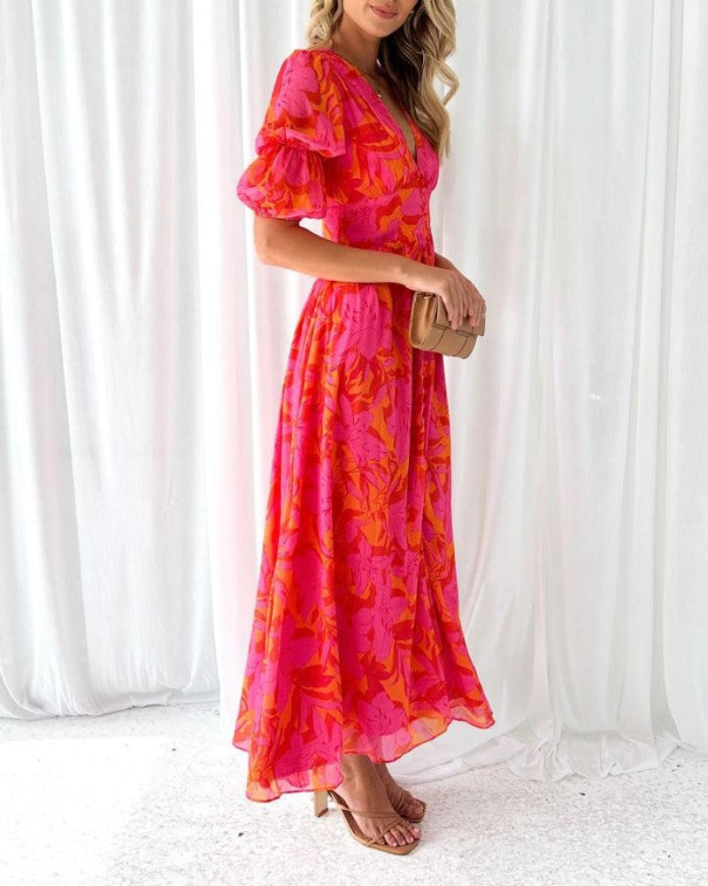 Sukienka Maxi Camille z Eleganckimi Bufkami