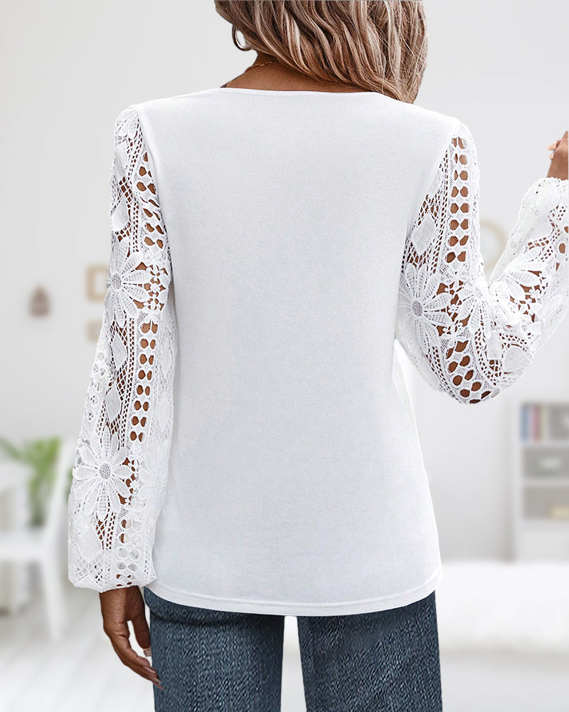 Casual chique koronkowy top