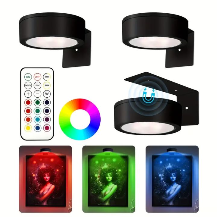 1+1 Gratis | Magnetyczne LED Oświetlenie Obrazów – Przyciemniane i Ładowalne
