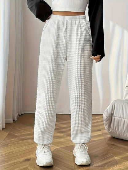 Emma | Casual wafelowe spodnie treningowe damskie