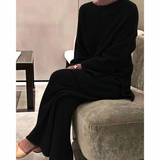 Emily | Casual dzianinowy sweter i spodnie