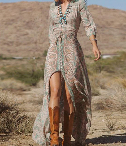 Francesca - casual boho maxi sukienka
