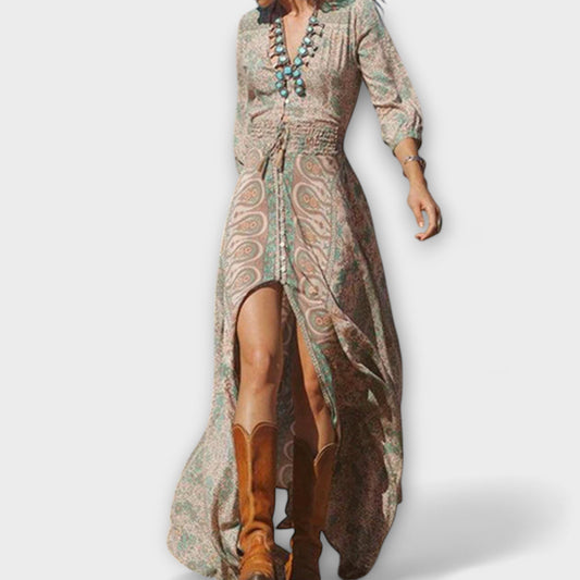 Relaksująca boho maxi sukienka
