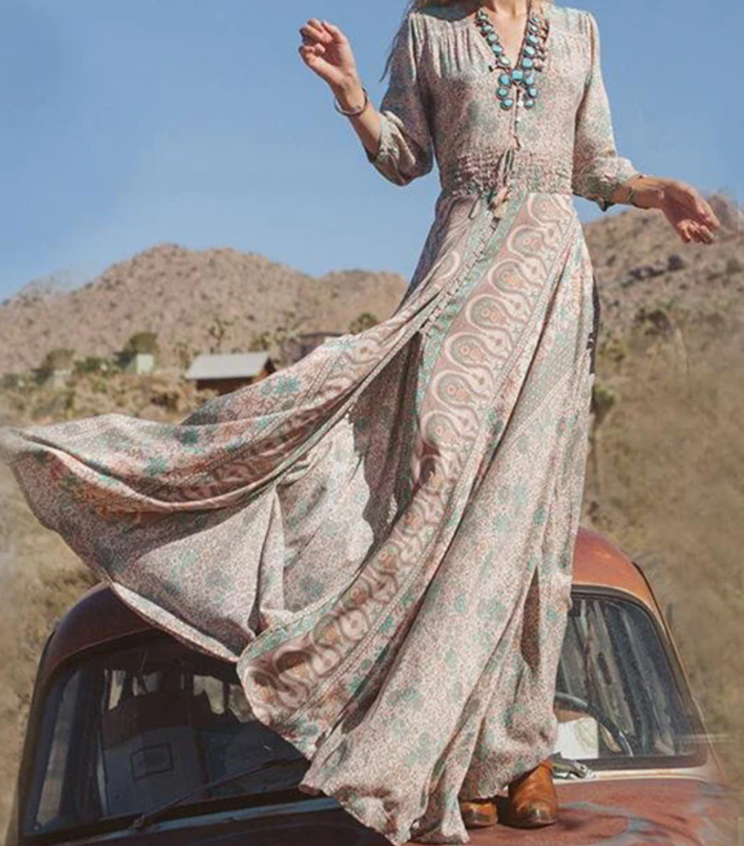 Francesca - casual boho maxi sukienka
