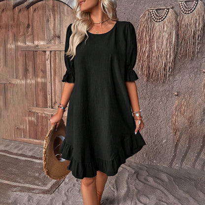 Mia - Elegancka sukienka z bufkami