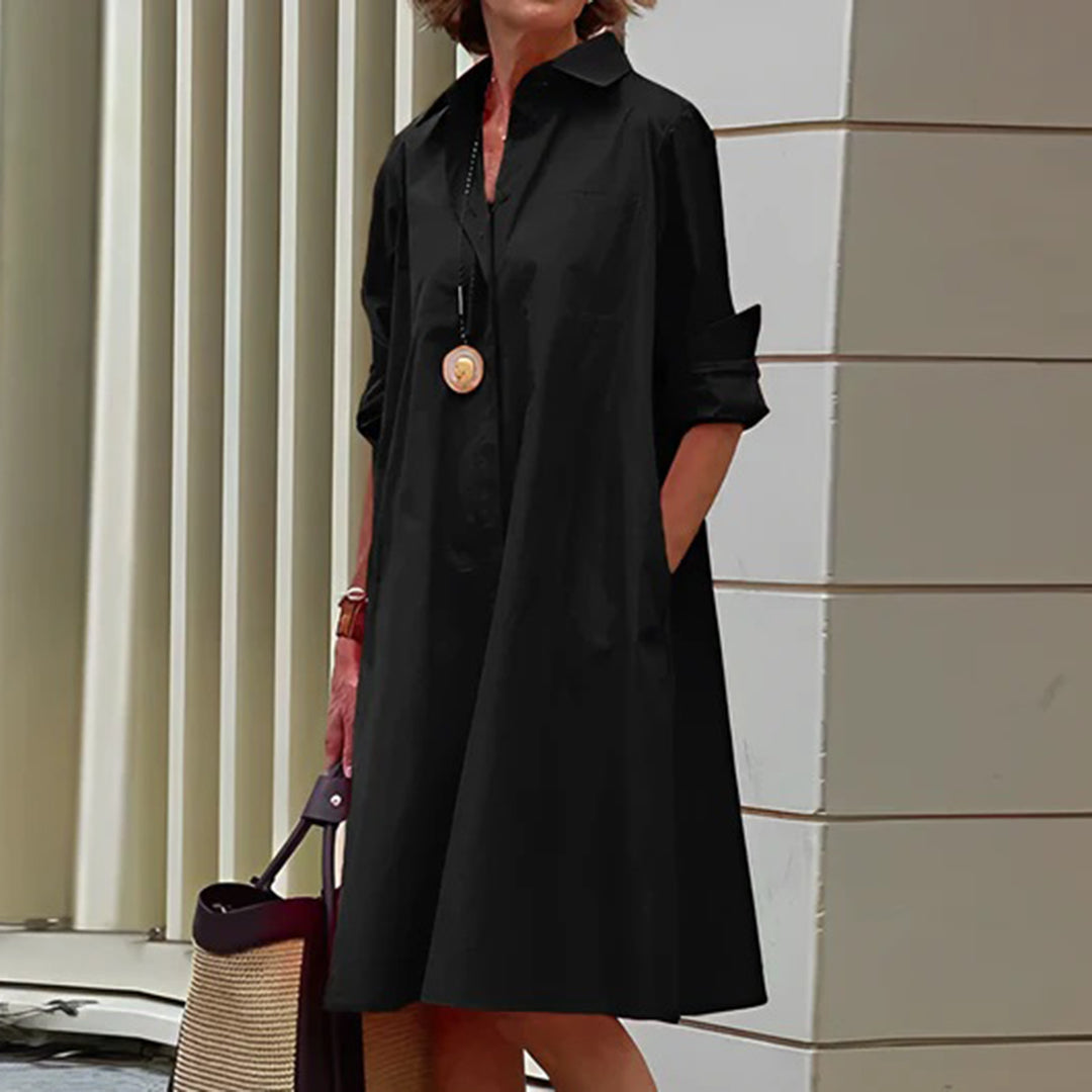 Charlotte - Sukienka z eleganckimi długimi rękawami.