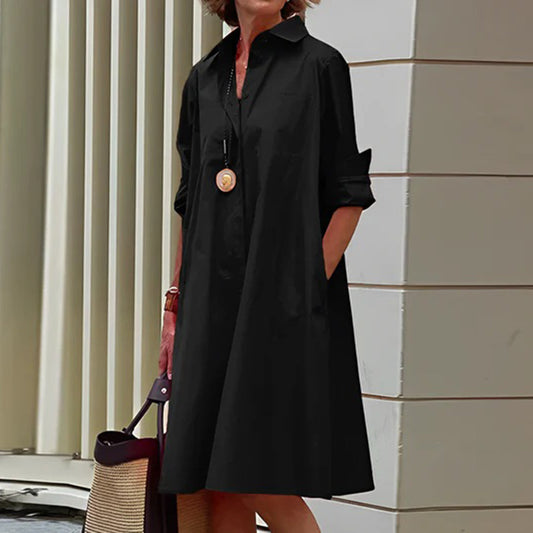 Charlotte - Sukienka z eleganckimi długimi rękawami.
