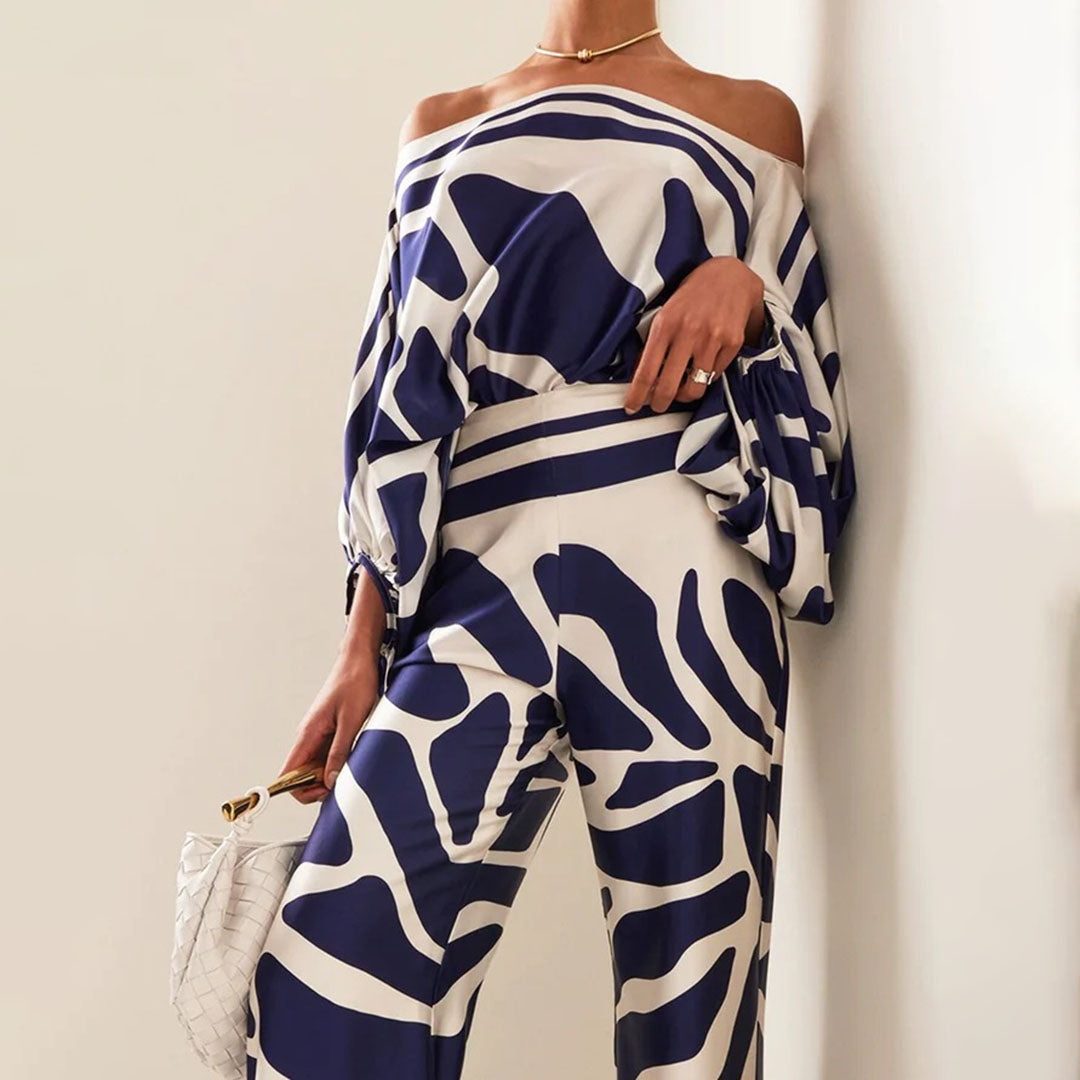 Lotte | Stylowy satynowy zestaw damski