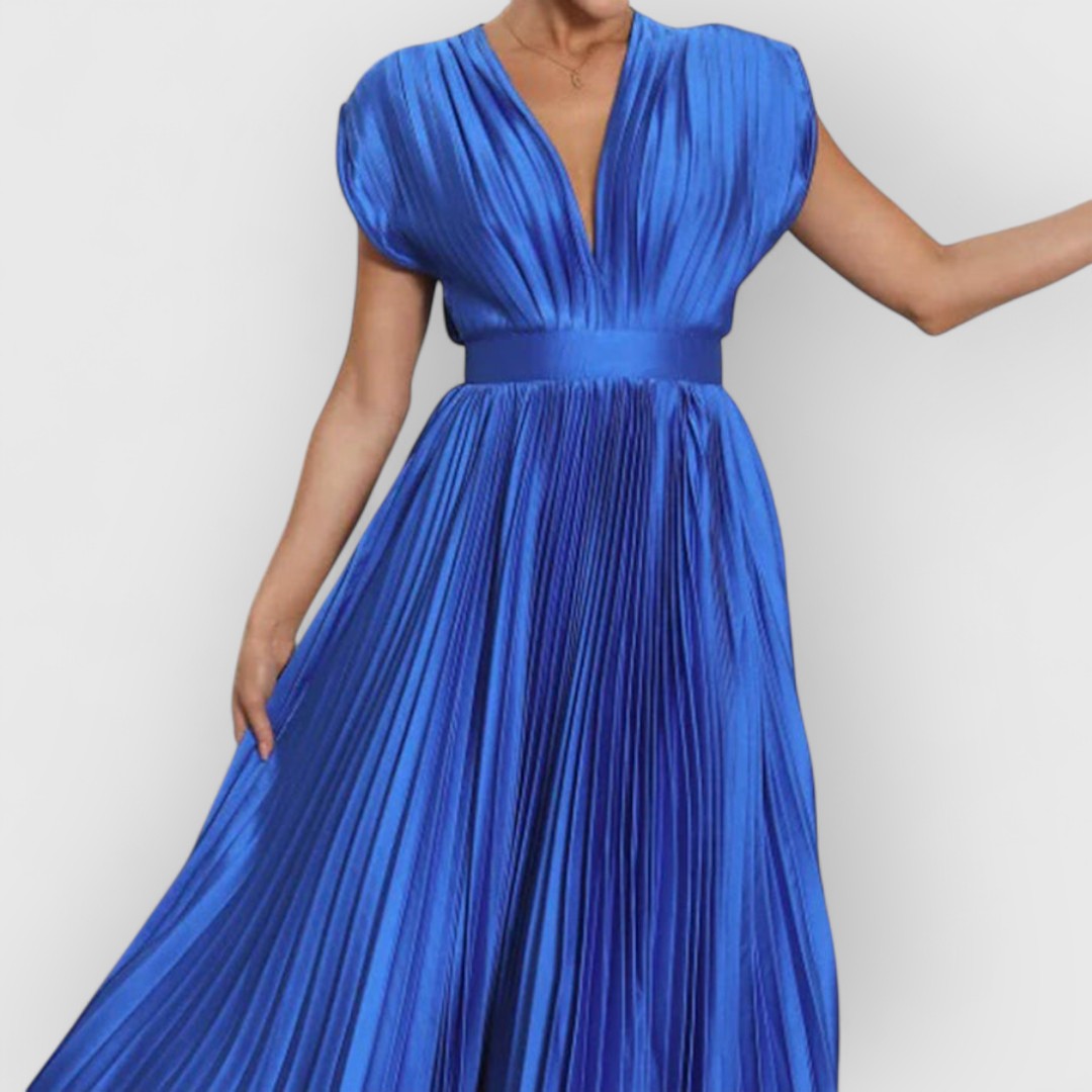Vivica | Sukienka maxi premium z weluru