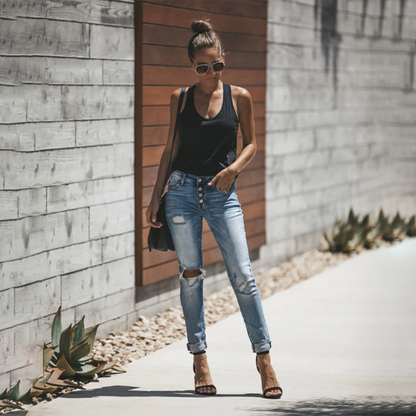 Elif - Podarte dżinsy, modne i stylowe