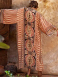 Jiska | Boho drukowana kimono plażowa kurtka