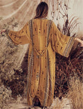 Jiska | Boho drukowana kimono plażowa kurtka