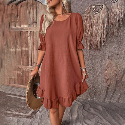 Mia - Elegancka sukienka z bufkami