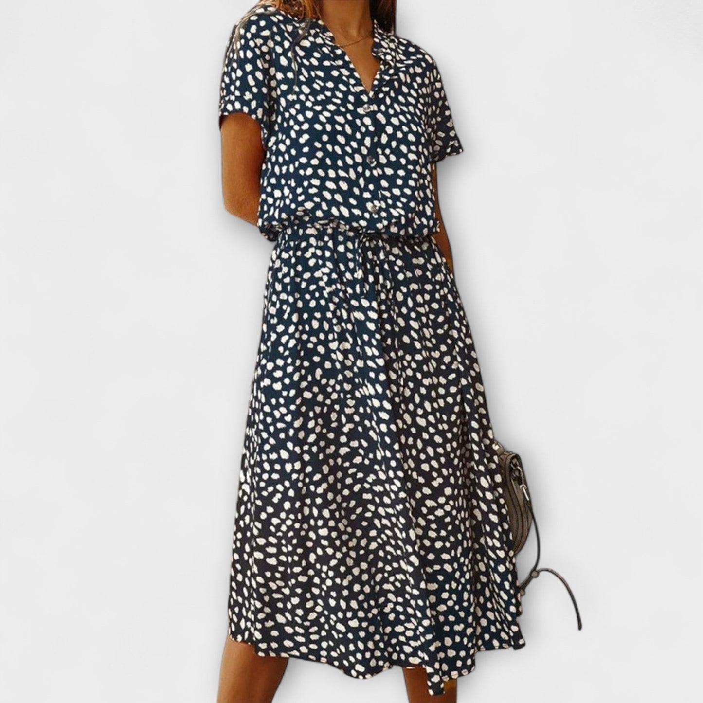 Florine - Midi Sukienka z Eleganckim Krojem