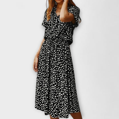 Florine - Midi Sukienka z Eleganckim Krojem