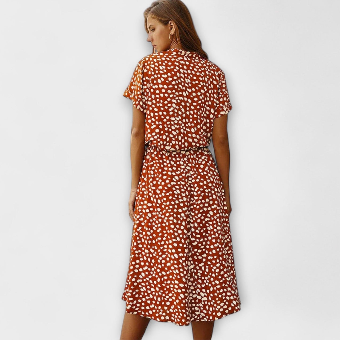 Florine - Midi Sukienka z Eleganckim Krojem