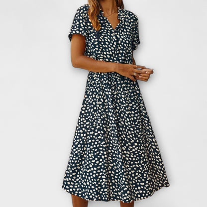 Florine - Midi Sukienka z Eleganckim Krojem