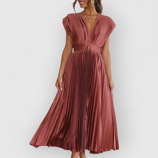 Vivica | Sukienka maxi premium z weluru