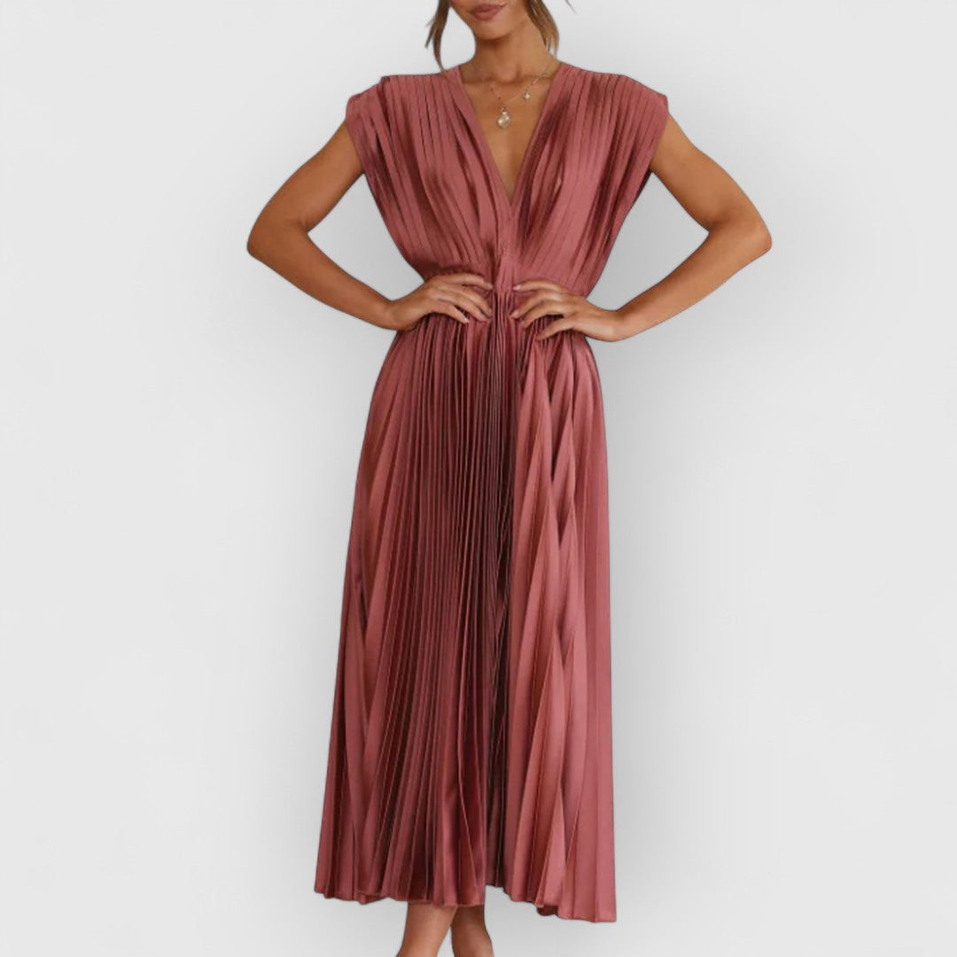Vivica | Sukienka maxi premium z weluru