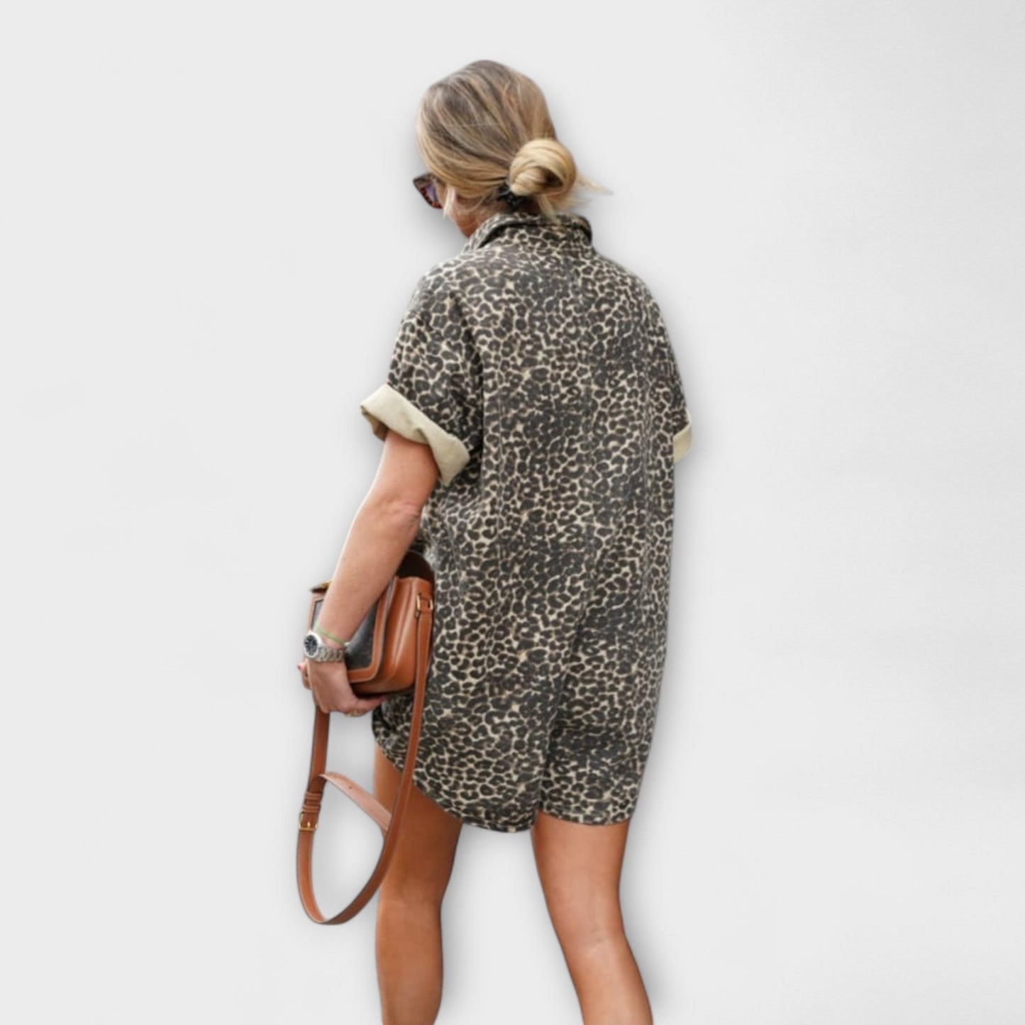 Nonette - Kombinezon Koszulowy w Panterkę