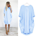 Caraf - Sukienka Maxi Plus Size z Kieszeniami