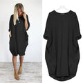 Caraf - Sukienka Maxi Plus Size z Kieszeniami