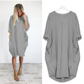 Caraf - Sukienka Maxi Plus Size z Kieszeniami
