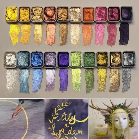 Kolorowy Proszek Mineralny Perłowy Pigment Art Woda Kolorowa