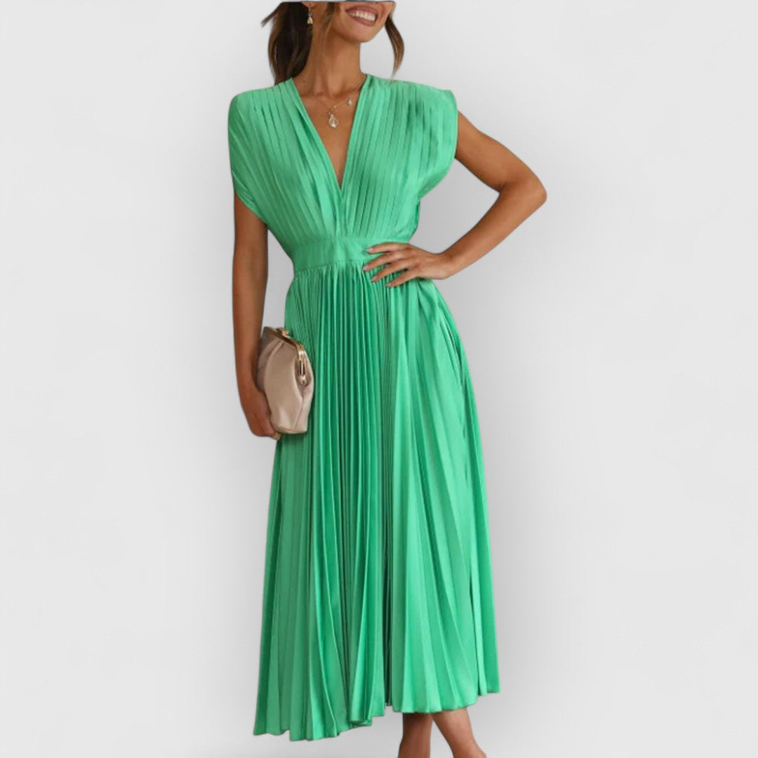 Vivica | Sukienka maxi premium z weluru