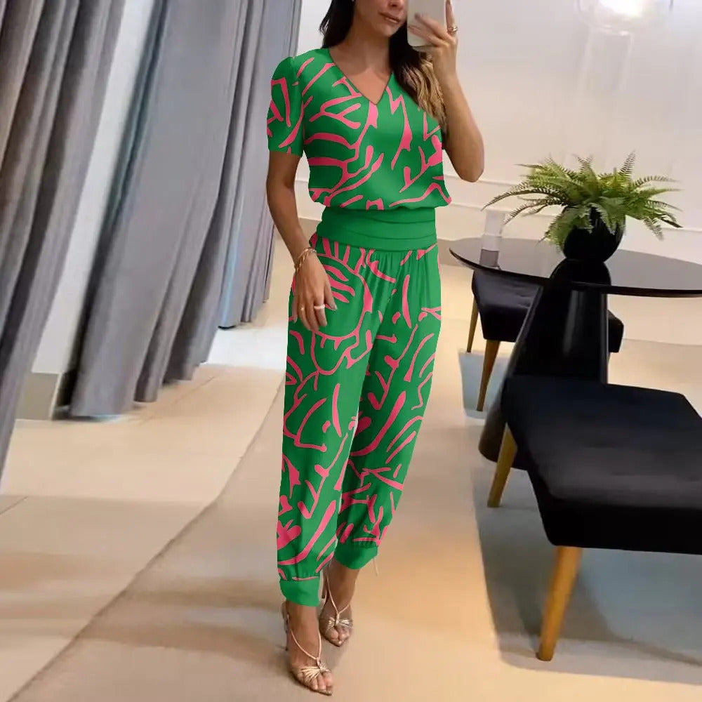 Lauren | Stylowy drukowany kombinezon