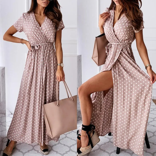 Eliza™ | Elegancka sukienka maxi w kropki