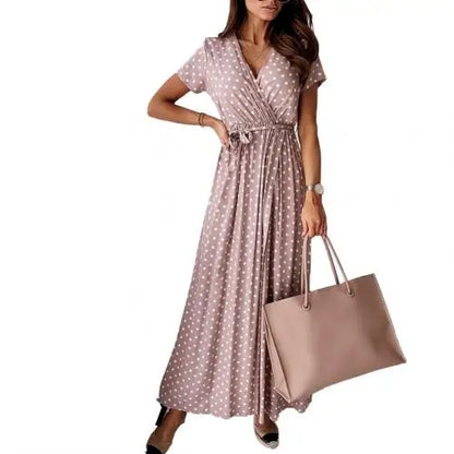 Eliza™ | Elegancka sukienka maxi w kropki