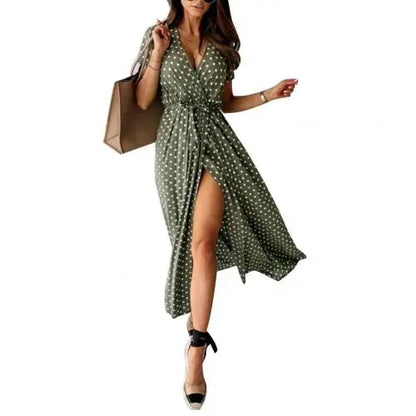 Eliza™ | Elegancka sukienka maxi w kropki